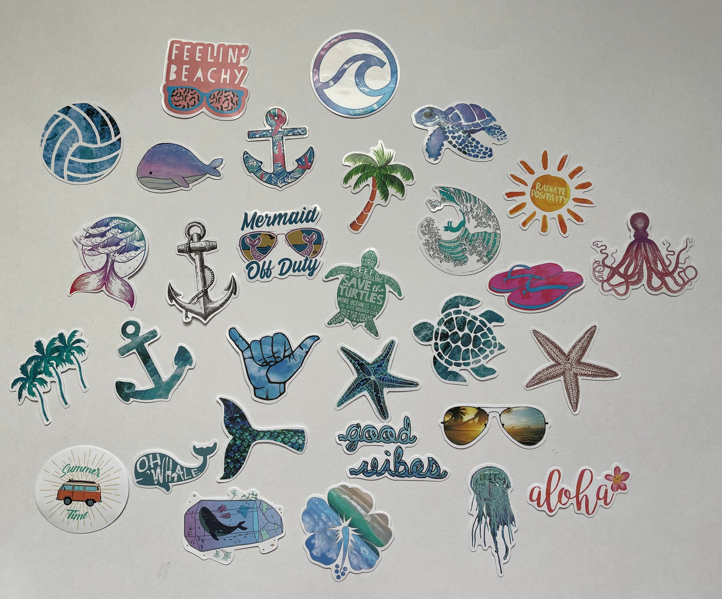 Beach Stickers Drinks Food