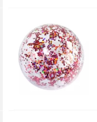 Glitter Beach Balls Pink Silver Blue Multi Colored