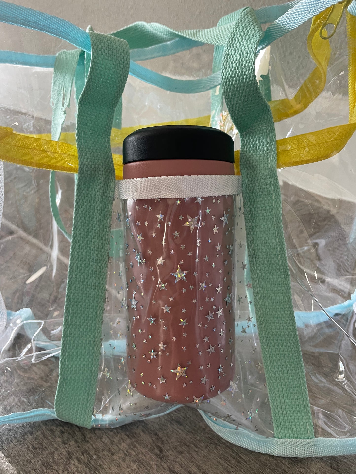 Clear travel bag, PVC Bags with zipper, beach bag, pool bag, diaper bag, school tote, pink travel bag, blue bag with sparkles