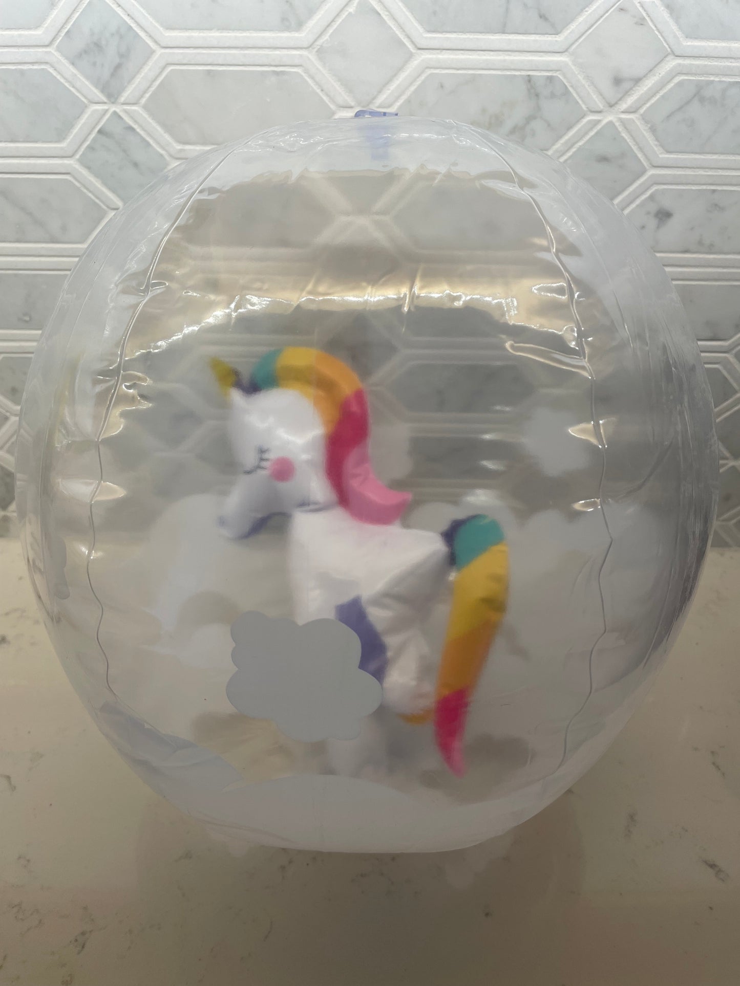 3D Unicorn  Rainbow Beach Ball