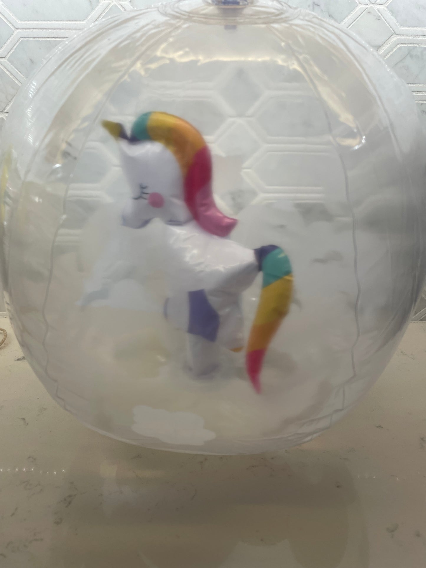 3D Unicorn  Rainbow Beach Ball