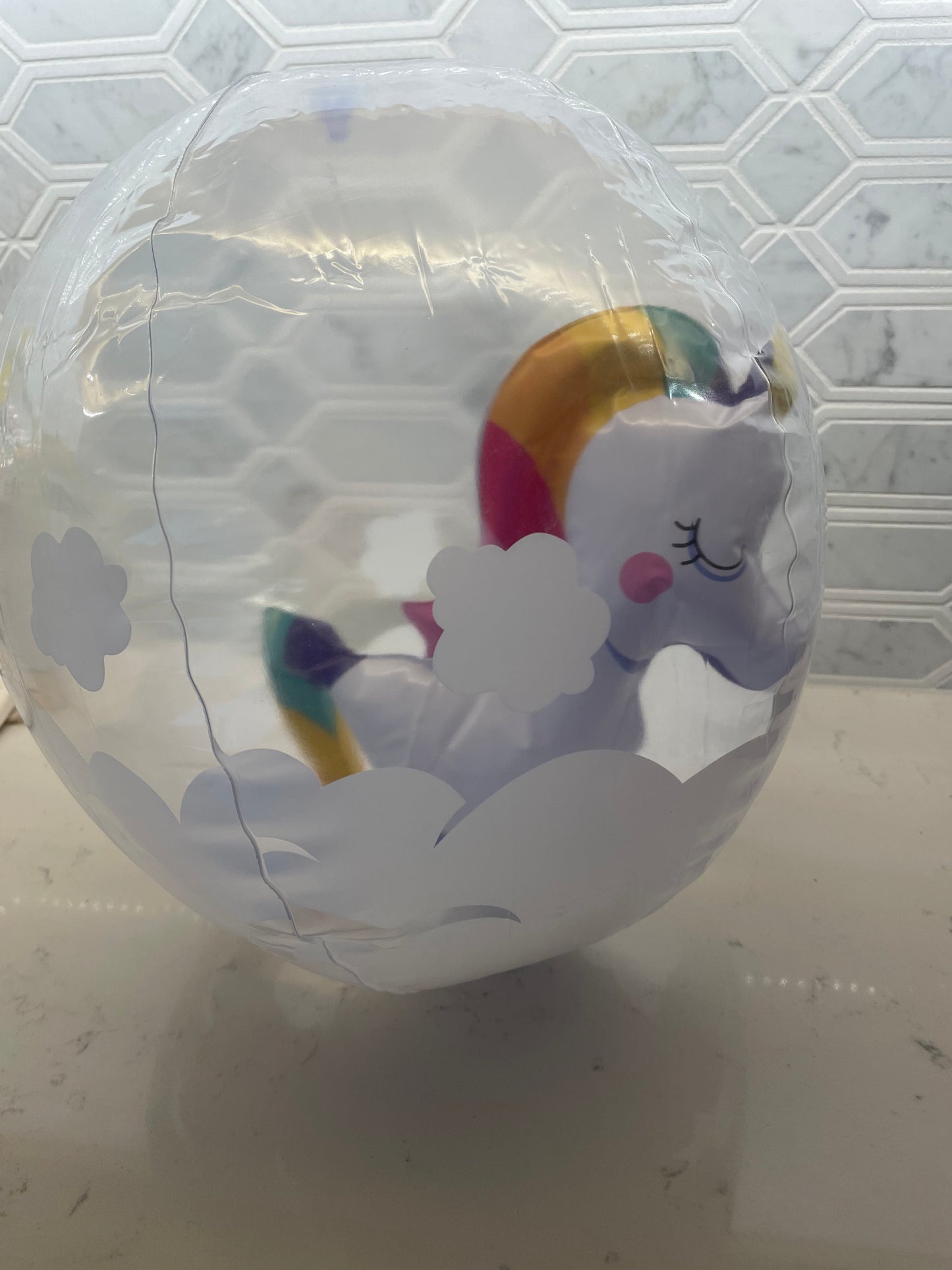 3D Unicorn  Rainbow Beach Ball