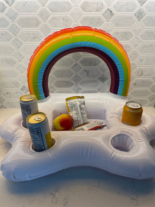 Rainbow Inflatable Pool Drink/Food Holder