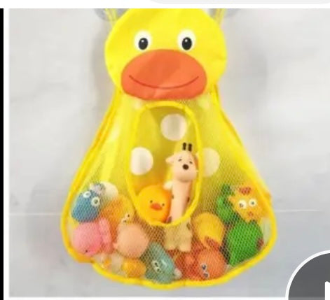 Duck and Dinosaur Bathtub Toy Holder- Mesh Yellow or Green
