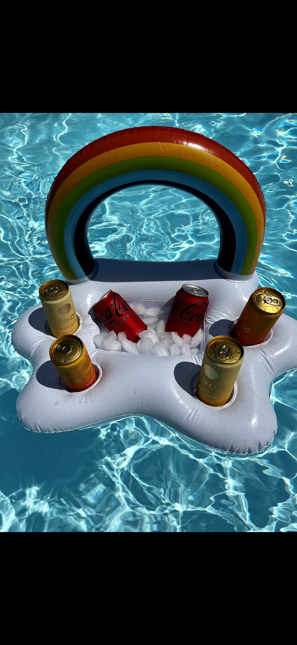 Rainbow Inflatable Pool Drink/Food Holder