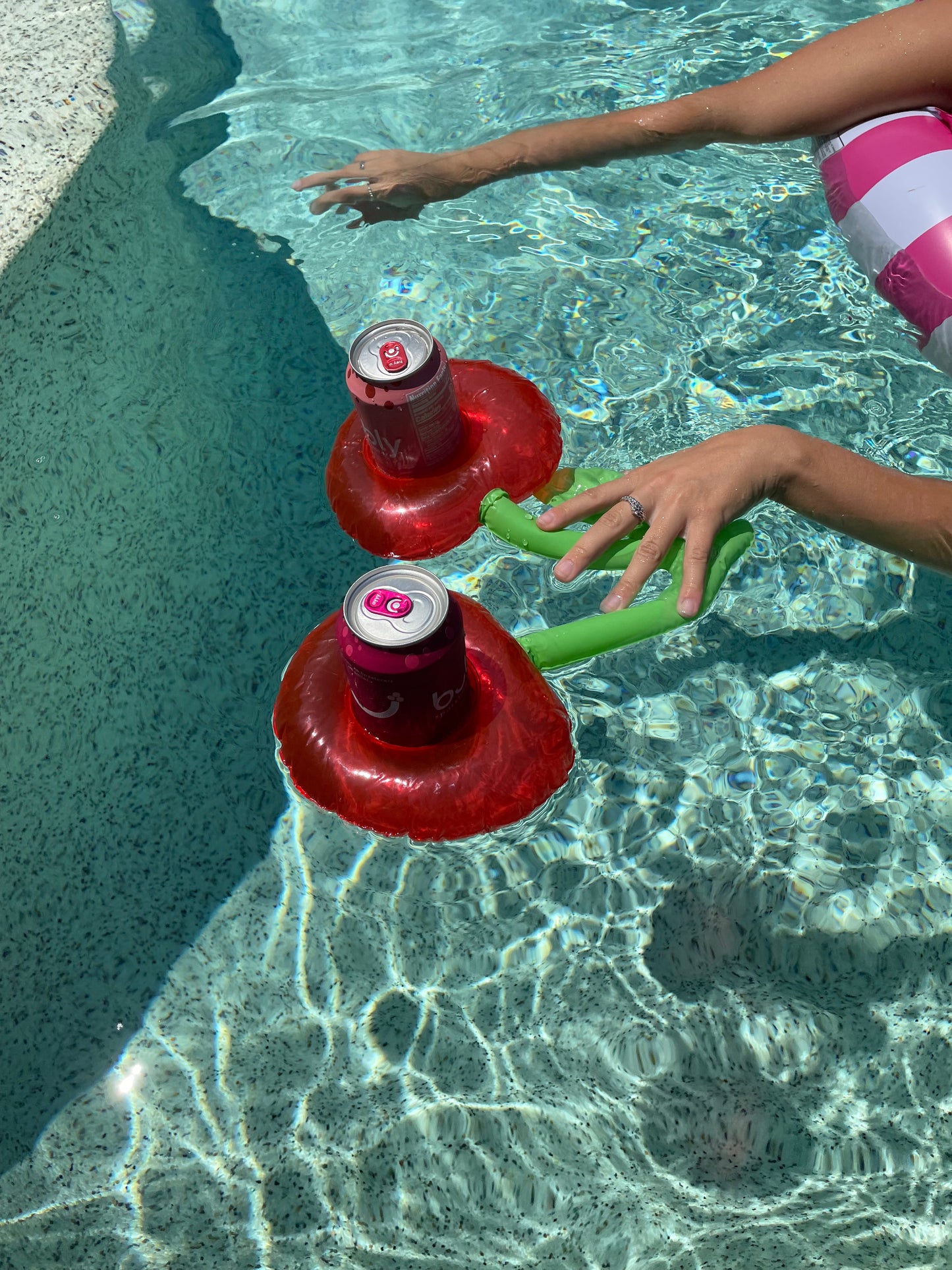 Double Cherry Inflatable Drink Holder