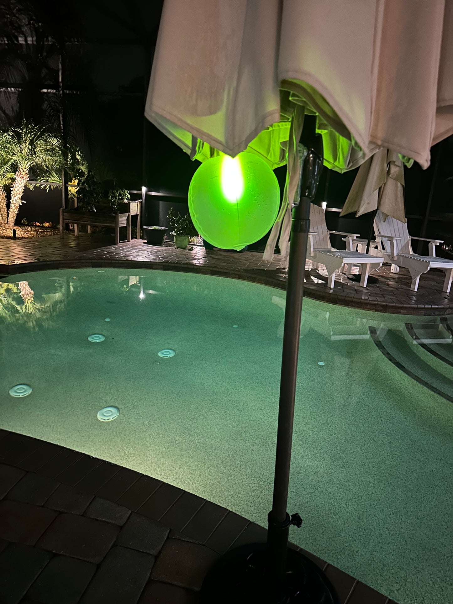 Inflatable light up beach ball