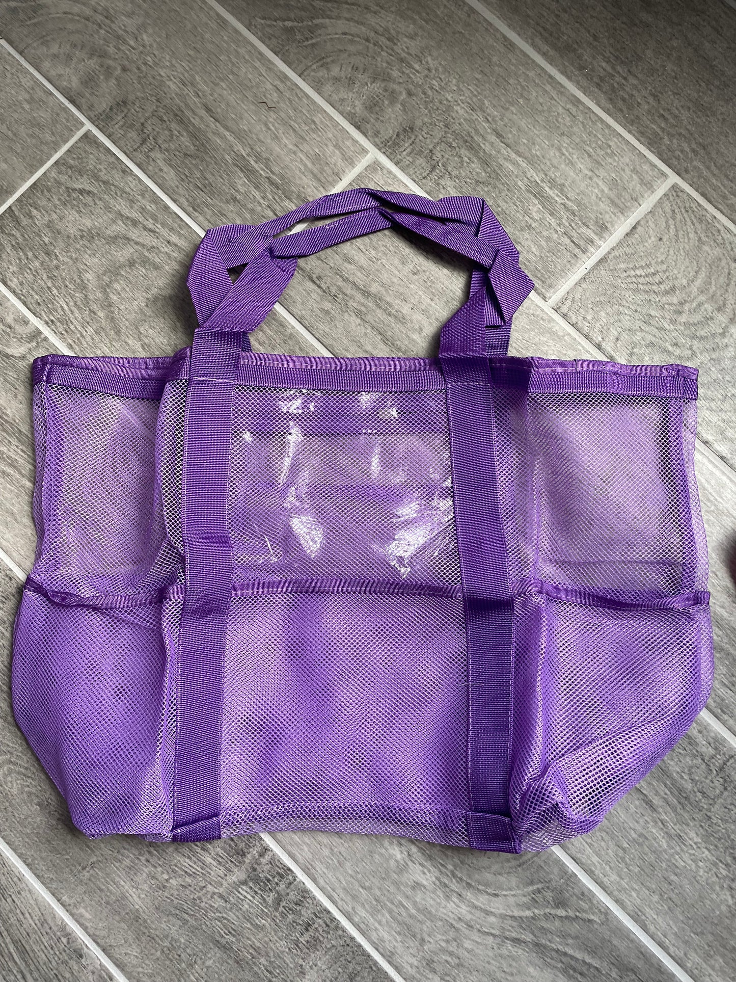 Black Travel Bag, Blue Mesh Pool Tote, Purple Beach Bag with Waterproof Pocket, Black duffel bag, Black weekend tote,