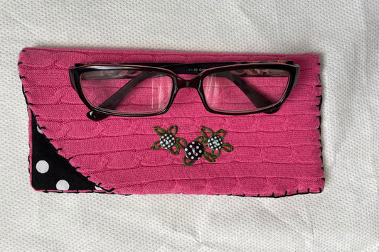 Eyeglass Case Phone Case One of Kind Gift Handmade Present for Her Recycled Sweater Gift for Mothers Day Easter Gift Unique Teacher Gift