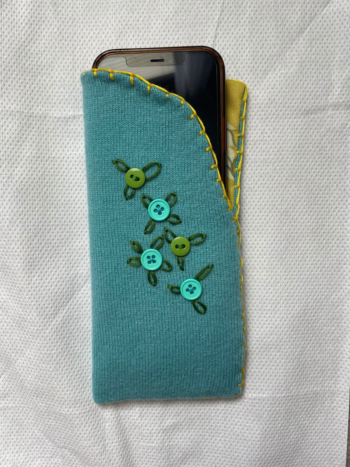 Eyeglass Case Phone Case Fabric Case for Glasses Recycled Sweater Gift for Her Glasses Holder Gift for Mom Gift Idea for Grandma Present